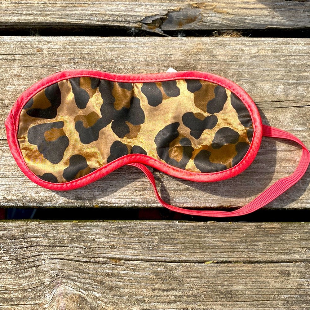 Pink and cheetah sleep eye mask